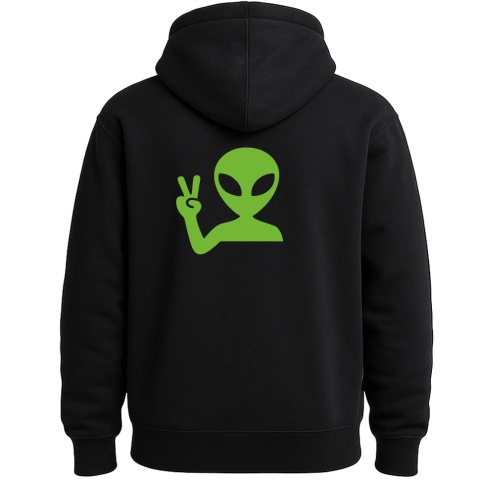 tył bluzy basic hulajnoga green logo