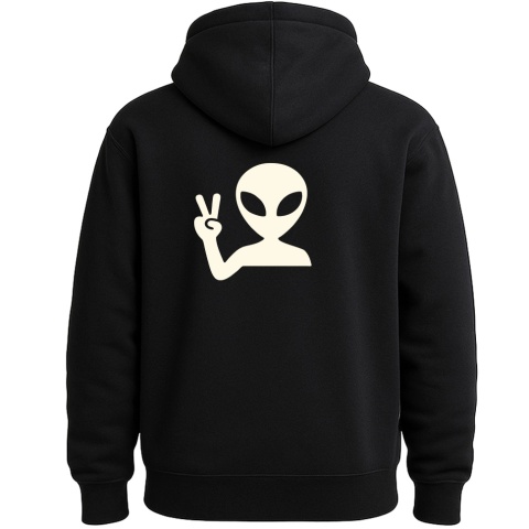 bluza z kapturem hulajnoga basic white logo back