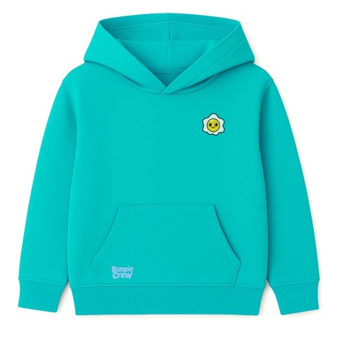 Kids Rollerblade Hoodie Egg Flower – Urban Style (Turquoise)