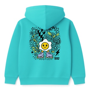 Kids Rollerblade Hoodie Egg Flower – Urban Style (Turquoise)
