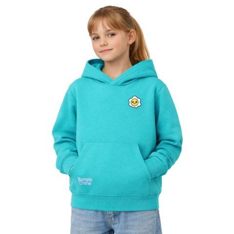 Hoodie for kids “Skating Is My Super Power” – active streetwear (Turquoise)