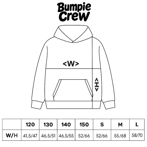 bumpie Crew rozmiarówka