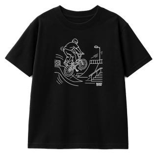 Kids Skateboarding T-Shirt – skateboarding style for kids (white)