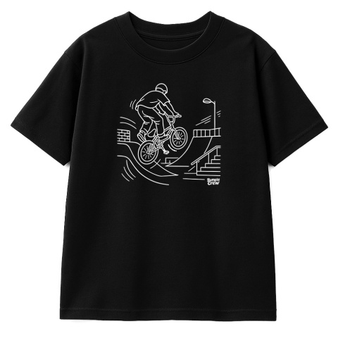 Kids Skateboarding T-Shirt – skateboarding style for kids (white)