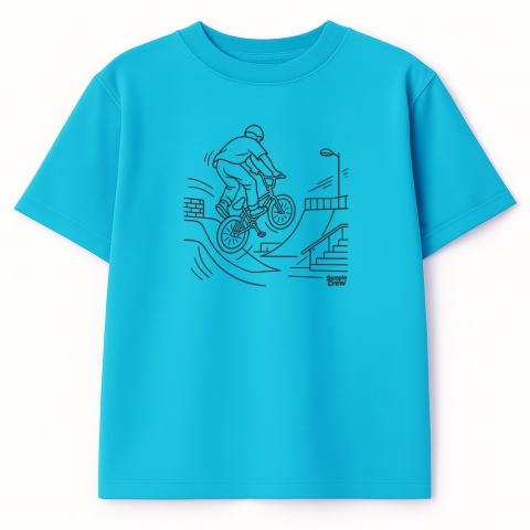 Kids Skateboarding T-Shirt – skateboarding style for kids (white)