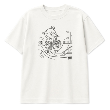 Kids BMX Freestyle T-Shirt (White)