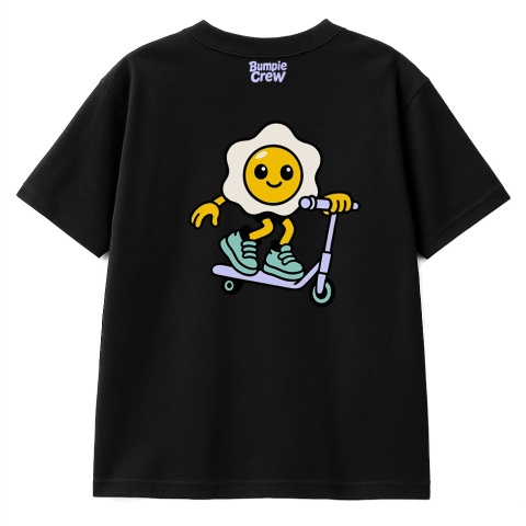 Kids T-Shirt “Egg Scooter” – streetwear kids (black)