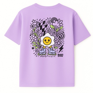 Kids’ skating T-shirt Jajko Flower – street fashion (lilac)