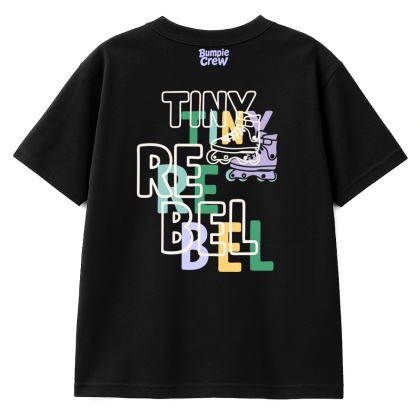Kids T-Shirt “Tiny Rebel” – streetwear kids (black)