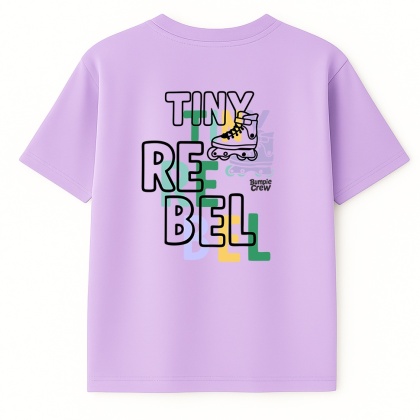 Kids’ T-shirt Tiny Rebel – skate style for kids (white)