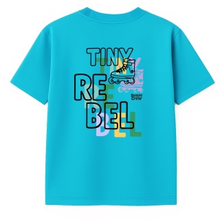 Kids’ T-shirt Tiny Rebel – skate style for kids (white)