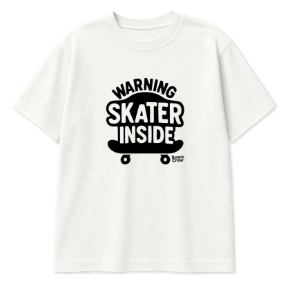 Kids Skateboarding T-Shirt – skateboarding style for kids (white)