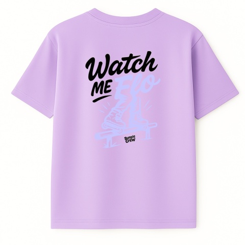 Kids Rollerblading T-Shirt “Watch Me Flo” – streetwear (black)