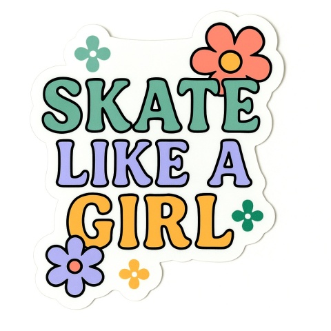Bumpie Crew Skate Like A Girl Sticker