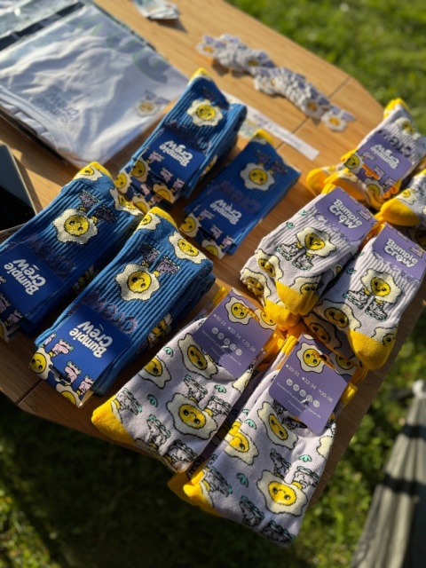 ChatGPT powiedział: Kids’ EGG Cushioned Socks – Bumpie Crew (lilac) – skate socks for roller kids