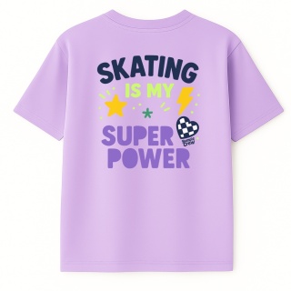 Kids’ T-shirt Skating Is My Super Power – streetwear kids (lilac)