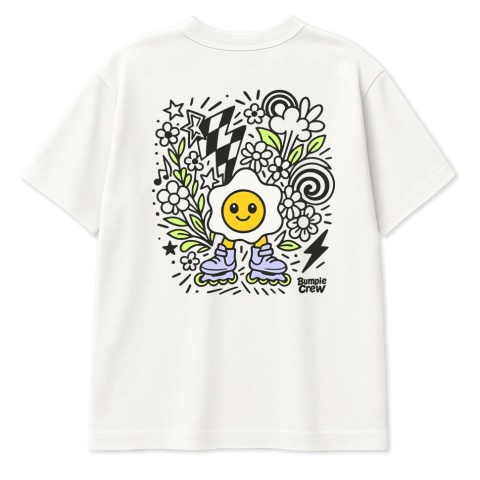 Kids’ T-shirt Jajko Flower – urban style for kids (white)