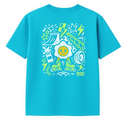 Kids’ T-shirt egg Skatepark – urban streetwear (light blue)