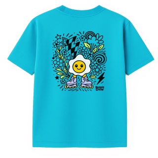 Kids’ T-shirt Jajko Flower – urban style for kids (light blue)