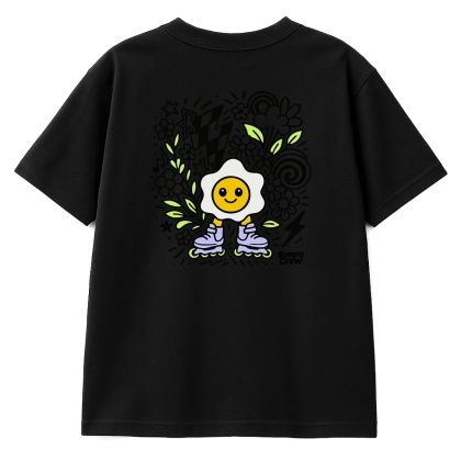 ChatGPT powiedział: Kids’ T-shirt Jajko Flower – urban style for kids (black)