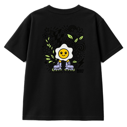 ChatGPT powiedział: Kids’ T-shirt Jajko Flower – urban style for kids (black)