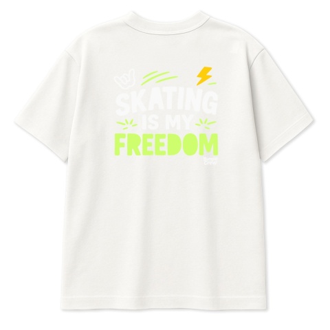T-shirt dziecięcy Skating Is My Freedom – streetwear kids (błękitny)