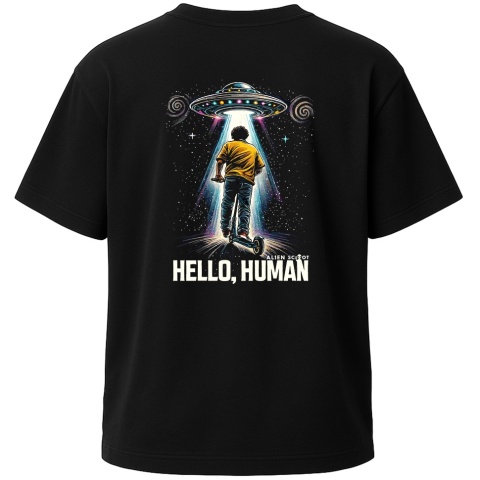 Hello Human Ufo Scooter T-shirt