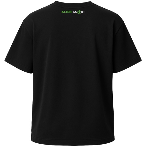 T-shirt Scooter “Hello Human Minimal” – Alien Scoot Freestyle Scooter Tee (Black)
