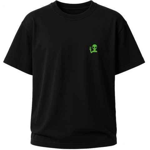 T-shirt Scooter “Hello Human Minimal” – Alien Scoot Freestyle Scooter Tee (Black)