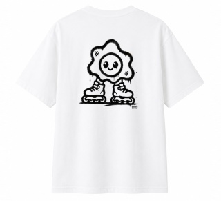 Koszulka t-shirt Bumpie Crew GRAFFITI - JAJKO NA ROLKACH (biała)