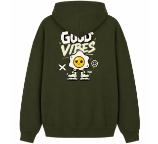 Bluza Bumpie Crew GLOW MODE - VIBES (khaki)