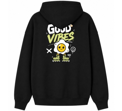 Bluza Bumpie Crew GLOW MODE - VIBES (czarna)