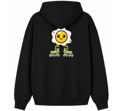Bluza Bumpie Crew GLOW MODE - JAJKO NA ROLKACH (czarna)