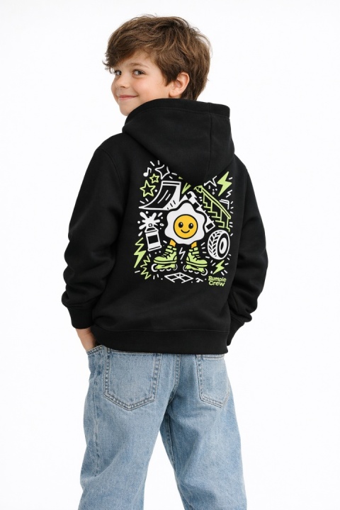 Kids Hoodie Egg Skatepark – Streetwear for Kids (Navy Blue)