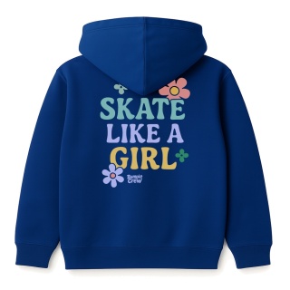 Girls hoodie Skate Like a Girl – girls streetwear (black)