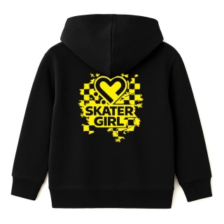 Girls hoodie Skate Like a Girl – girls streetwear (black)