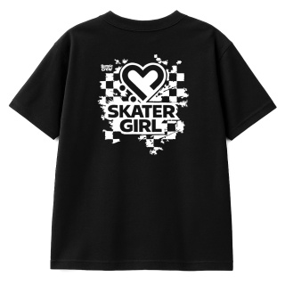Kids T-Shirt “Skate Like a Girl” – streetwear girls (black)