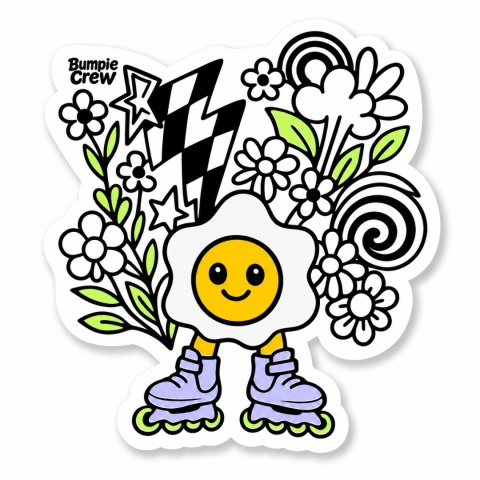 Bumpie Crew Skate Like A Girl Sticker