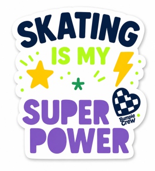 Bumpie Crew Skate Like A Girl Sticker