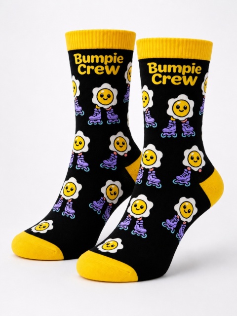 Kids’ socks EGG Cushioned Bumpie Crew – streetwear roller socks (blue)