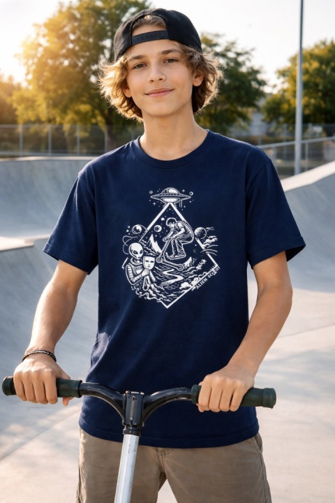 Navy blue scooter t-shirt
