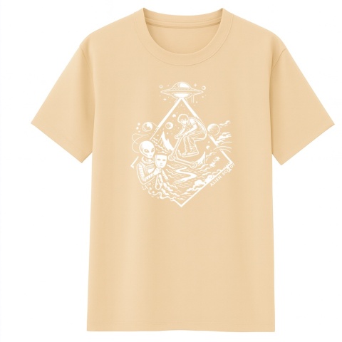 beige scooter t-shirt