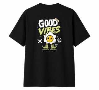 T-shirt na rolki Bumpie Crew GLOW MODE - VIBES (czarny)