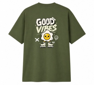 T-shirt na rolki Bumpie Crew GLOW MODE - VIBES (khaki)