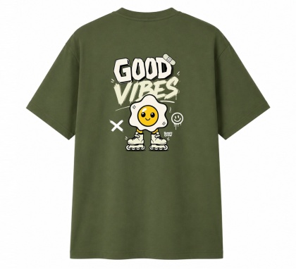 T-shirt na rolki Bumpie Crew GLOW MODE - VIBES (khaki)